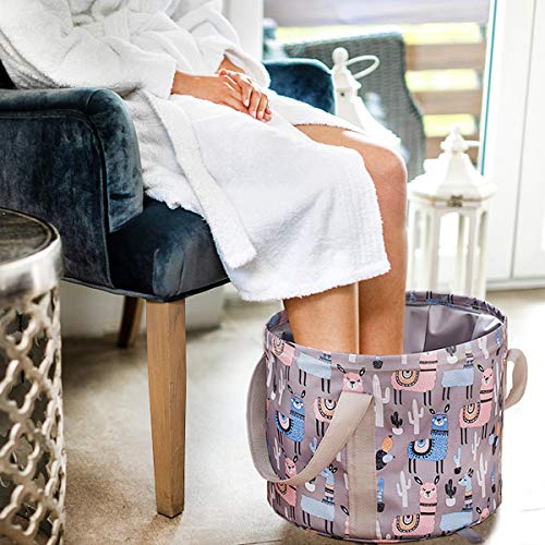 Collapsible Foot Soaking Bath Basin, Portable Feet Soaking Tub Folding Pedicure Foot Soak Spa Basin, Travel Foot Bath Bucket for Camping Washings (26L)