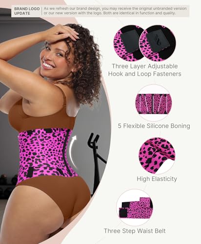 Image of FeelinGirl Waist Trainer Belt Waist Cincher Trimmer Ab Belt Tummy Control Body Shaper with Triple Wrap Women and Men