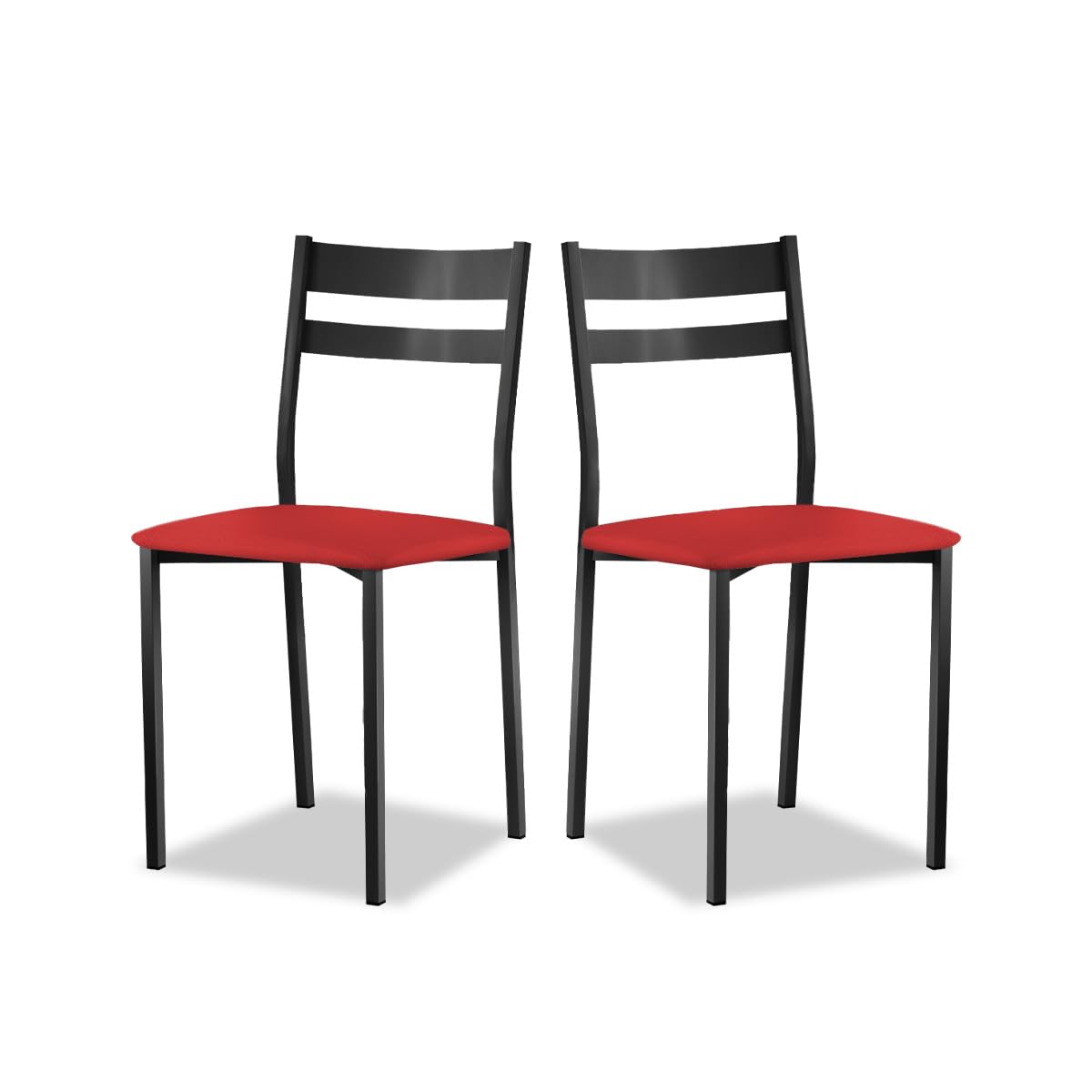 Astimesa - Silla de Comedor o Cocina de Metal Blanca - Asiento Polipiel en Color Azul - 2 Unidades - 38 cm (Ancho) x 45 cm (Alto Asiento) x 85 cm (Alto Total) x 40 cm (Fondo) — view 21