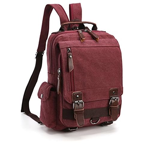 LOSMILE Mochila de Lona 2-en-1 para Hombres y Mujeres Cover