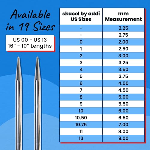 Image of skacel by addi Circular Knitting Needles, 40 Inch (100 cm) Rocket Round Brass Knitting Needle Pair with Nylon Cord, 6 mm (US Size 10)