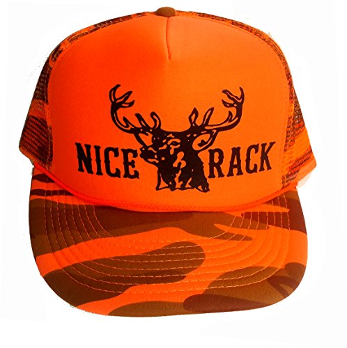 Nice Rack Orange Camouflage Camo Mesh Trucker Hat Cap Deer Blaze Buck