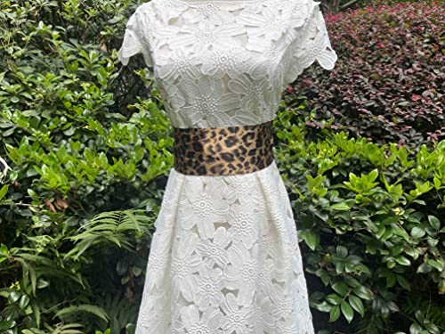 Leopard Print Satin Sash Belt For Dresses3