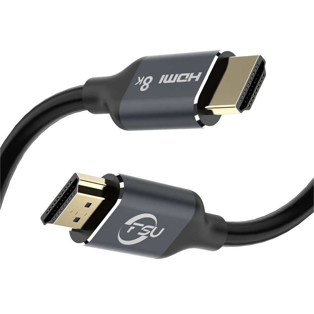 8K HDMI Cable, GuangDa HDMI 2.1 Cable 100% Real 8K, High Speed 48Gbps 8K@60Hz 7680P Dolby Vision, HDCP 2.2, 4:4:4 HDR, eARC Compatible with Apple TV, Samsung QLED TV (1M)