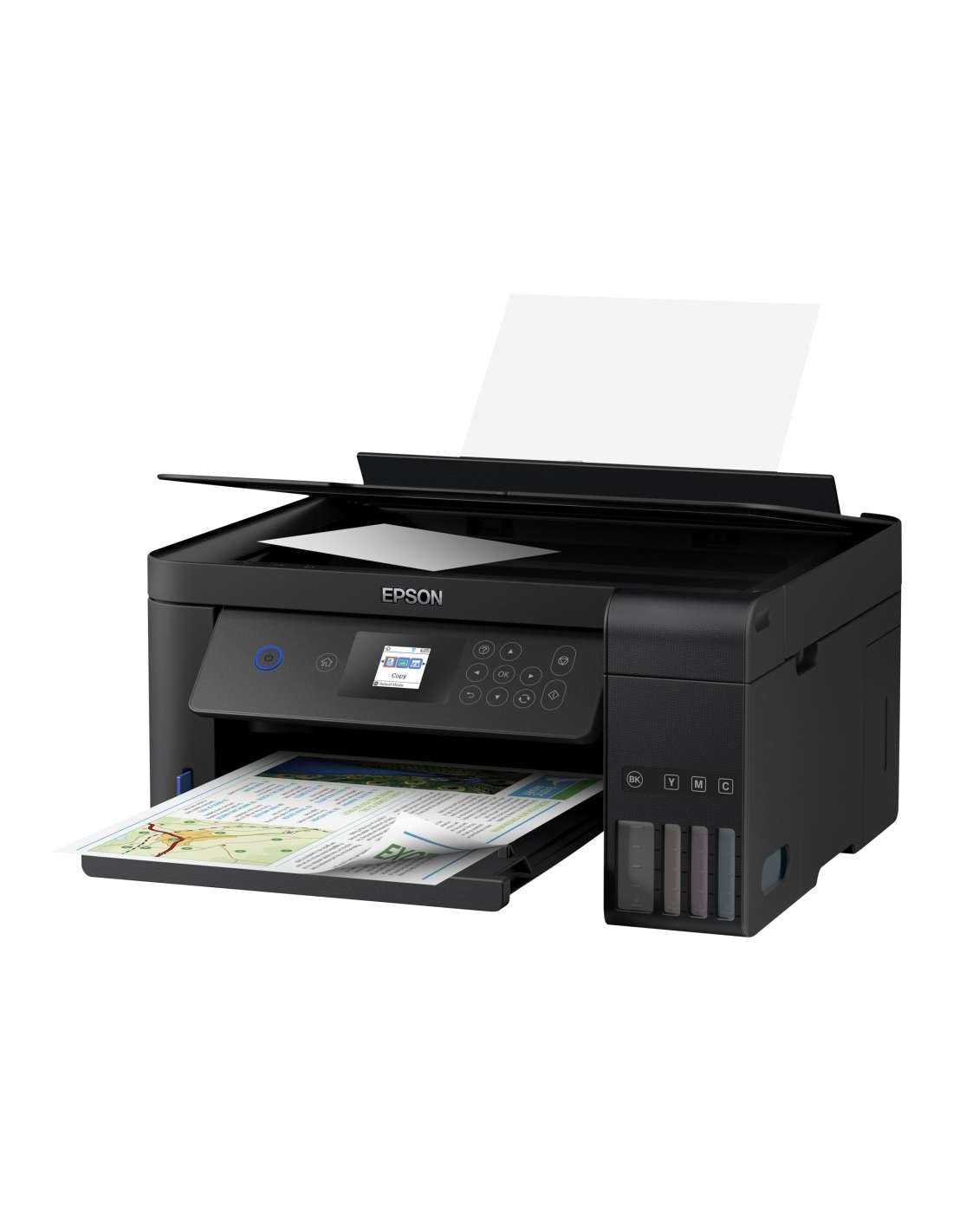 Epson EcoTank ET-2750 3-in-1 Tintenstrahl Multifunktionsgerät (Kopierer, Scanner, Drucker, DIN A4, Duplex, WiFi, Display, USB 2.0), großer Tintentank, hohe Reichweite, niedrige Seitenkosten, schwarz