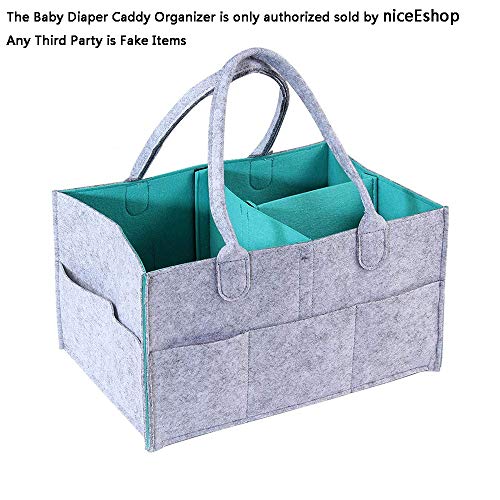 Bolsa de Almacenamiento de Bebé,niceEshop(TM) Organizador de Capa de Fieltro, Ropa / Toallas / Bolsa de Pañales / Juguetes para Viajar, Acampar (gris y Azul)