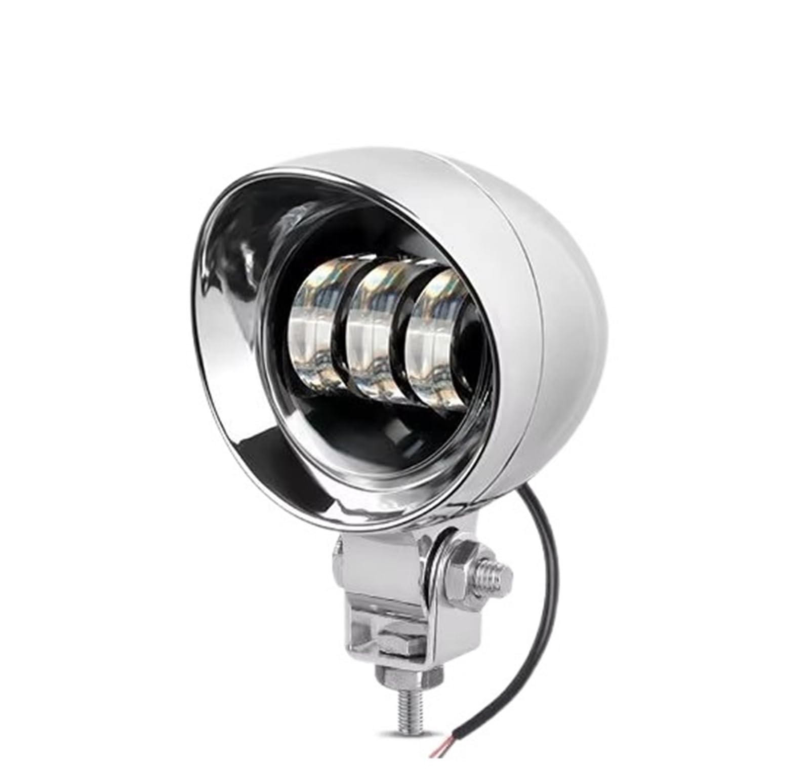 Foco Luz LED Conducción Faro Auxiliar Doble Color Lámpara ATV Scooter Para Suzuki Para Chopper Para Bobber Para Touring Faros Delanteros Moto(1 piece No Halo)