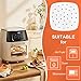 Numola 100 Pcs Air Fryer Liners Disposable Parchment Paper, 8 Inch Perforated Airfryer Sheets for Baking, Square Non-Stick Steamer Liner for Oven, Microwave, Steaming Basket