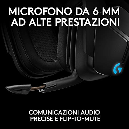 Cuffie da gioco RGB wireless 935, audio surround 7.1, DTS X 2.0, driver Pro-G da 50 mm, 2,4 GHz, microfono Rocker, PC/Mac/PS4/Nintendo Switch - Nero - Cuffia gaming - Immagine 7