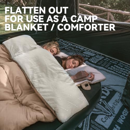 BLACKDOG Ultralight Envelope Sleeping Bag, Khaki miniatura 4