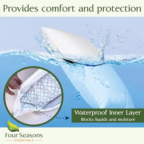 Four Seasons Essentials PP-BAMBOO-QUEEN-2PK Size Waterproof Pillow Protectors  thumb #6