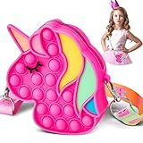 【Diseño 2 en 1】 MarckersHome Fidget Toys Bolsa que consta de un juguete pop fidget y una bolsa de hombro. El tamaño y la forma adorables son perfectos para la pequeña fashionista. Además, simplemente presione las burbujas para sentir el "pop". Luego dale la vuelta y comienza de nuevo desde el otro lado. ¡Diversión sin fin! cada sonido de estallido te sumerge y te tranquiliza.