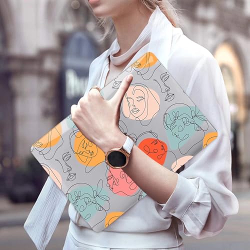 Image of Compatible with MacBook Air 13.6 inch Case 2022 2024 2025 Release M4 A3240 M3 A3113 M2 A2681 with Touch ID & Retina Display, Rubberized Slim Hard Shell Protective Case Cover for Air 13.6, Art Face