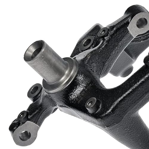 Image of Detroit Axle - Rear Right Steering Knuckle for Volkswagen 2005-2014 Jetta, 2010-2013 Golf, 2009-2013 A3, Passenger Side Steering Knuckle Assembly 2011 2012 Replacement
