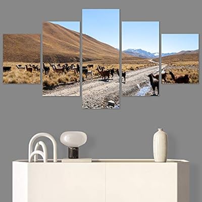 SIGNWIN 5 Panel Canvas Wall Art Modern Art...