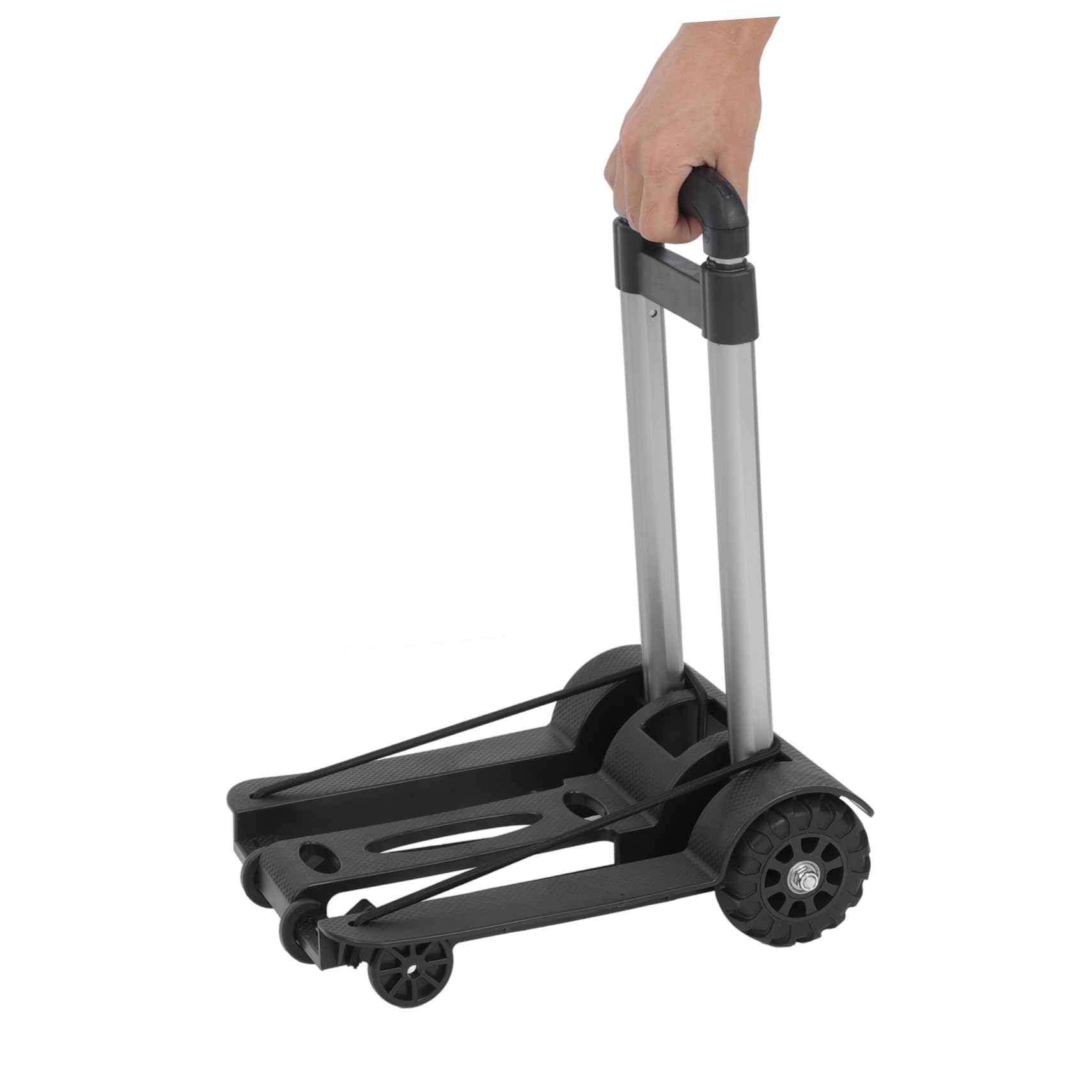 Alipis Carrello Pieghevole Portatile Ruote Resistenti Struttura in Lega di Alluminio e Plastica con Manico Telescopico Regolabile per Casa e Viaggio