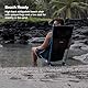 Helinox Beach Chair | Leichter, kompakter, Faltbarer tiefer Campingstuhl (Black + Pocket)