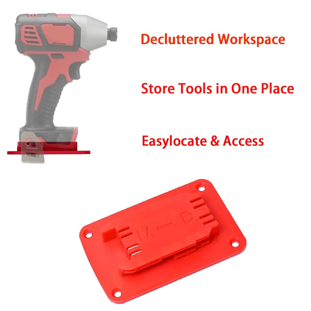 8 Pcs Universal Tool Holders Wall Mount Compatible with M18 18V tools,Also Compatible with Dewalt 12V and 20V Tools(with screws) — Amazon image 3