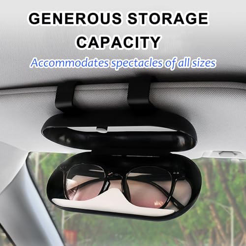 BSITSSS Brillenhalter Für Auto, Schwarz Sonnenbrillenhalter, Sonnenbrillen Halter Auto Brillenhalterung Brillenetu für Sonnenblende Universal Autos Innenraumzubehör