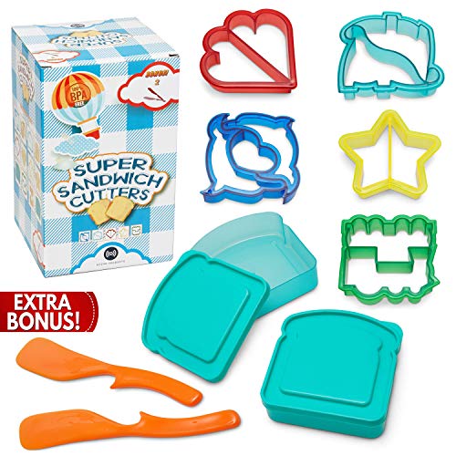 Eccho Products Super Sandwich Cutters for Kids, Bento Lunch Box Accessories, 2 Sandwich