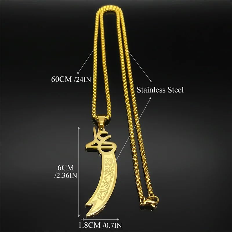 Pendentif islamique amulette-poignard en argent parfaire votre look Halloween