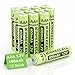 KINREECELL Wiederaufladbare AAA-Batterien, NI-MH-Triple-A-Solarbatterien mit echter Kapazität, 1.2 V vorgeladen für Solarleuchten, Lichterketten, Solar-Wegeleuchten (AAA-400 mAh, 12 Stück)
