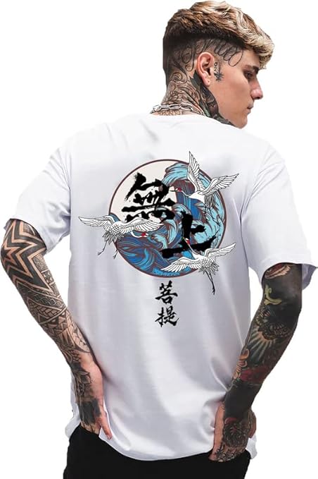 Buy VLAM Japanese Art Design Back Print Baggy Fit Drop Shoulder