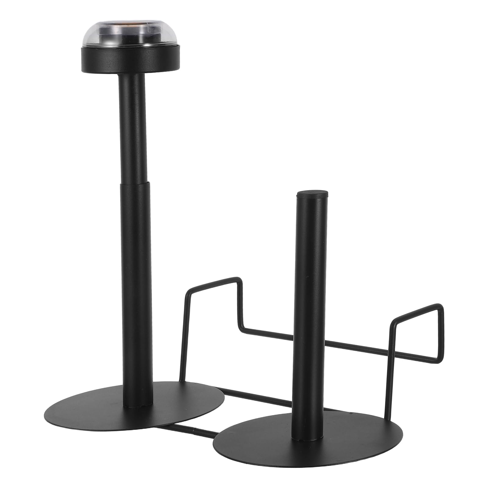 Soporte para Rollo de Bolsas de Supermercado Colgantes de Hierro Negro | Organizador de Bolsas de Plástico, Dispensador para Comercios Minoristas, Montaje Lateral en Estantería