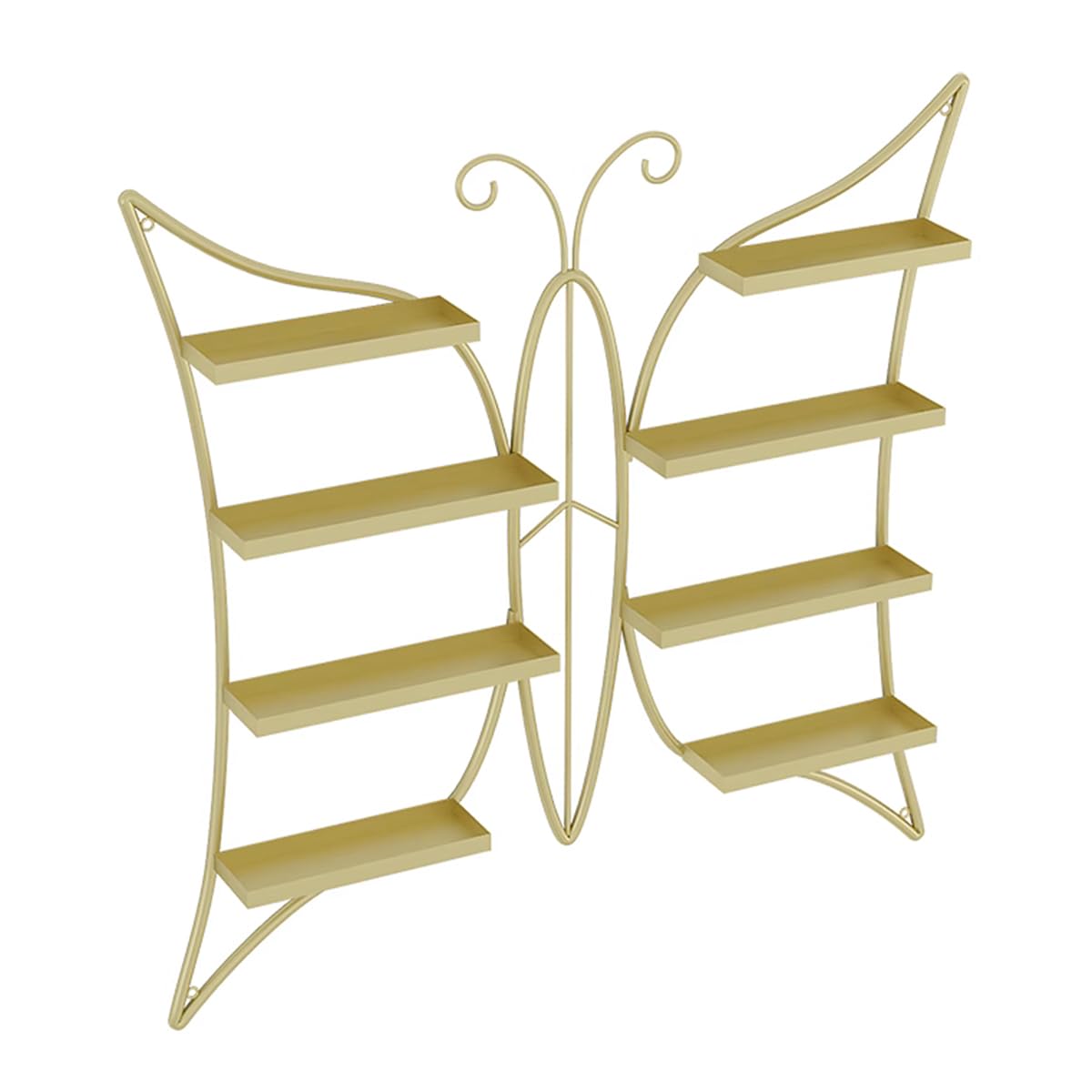 ZBJDX Metal Nail Polish Holder Wall Mounted Butterfly Nail Polish Display Rack Perfume Storage Rack Cosmetic Cabinet for