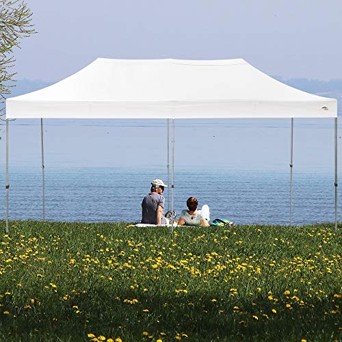 Ainfox 10x20 Ft Outdoor Canopy Tent, Pop-Up Canopy Tent Gazebo Portable Shade Instant Folding Canopy for Outdoor Party Wedding (White)