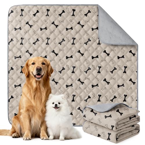 Image of Eterish Reusable Washable Pee Pads for Dogs Large /Extra Large 36'' x 41'' 2 Pack, Absorbent Pet Puppy Dog Training Pads Non-Slip, Waterproof Whelping Potty Pads for Dogs Leak-Proof