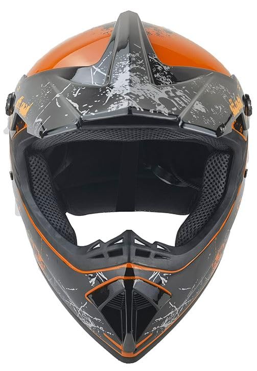 Kinder Crosshelm Racing AHP – Motorradhelm für Kinder, ABS-Schale, robuster Kinderhelm für Downhill, Quad und Motocros