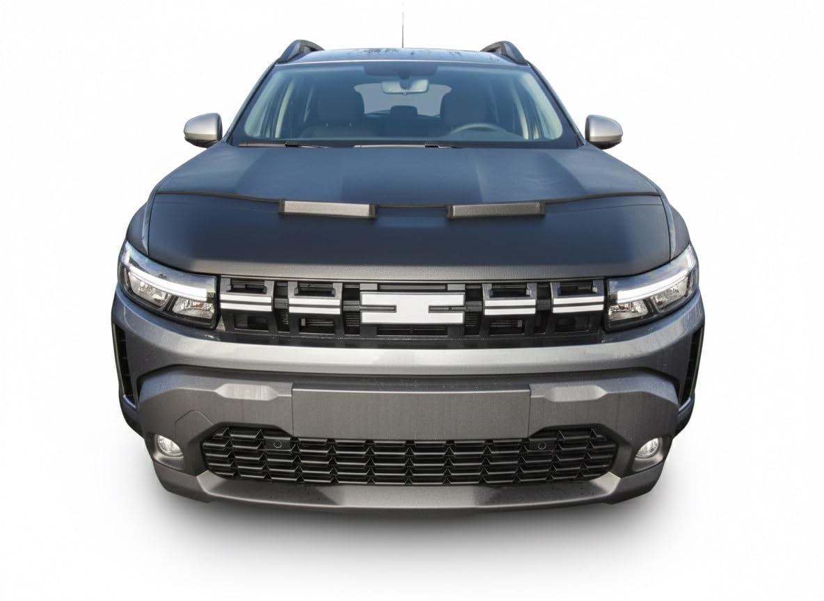 AB3-00835 Auto-Bra Motorhaubenschutz Kompatibel mit Dacia Duster III ab 2024, Bigster ab 2025 aus Kunstleder, Schwarz, Haubenbra, Steinschlagschutz, Tuning Bonnet Bra