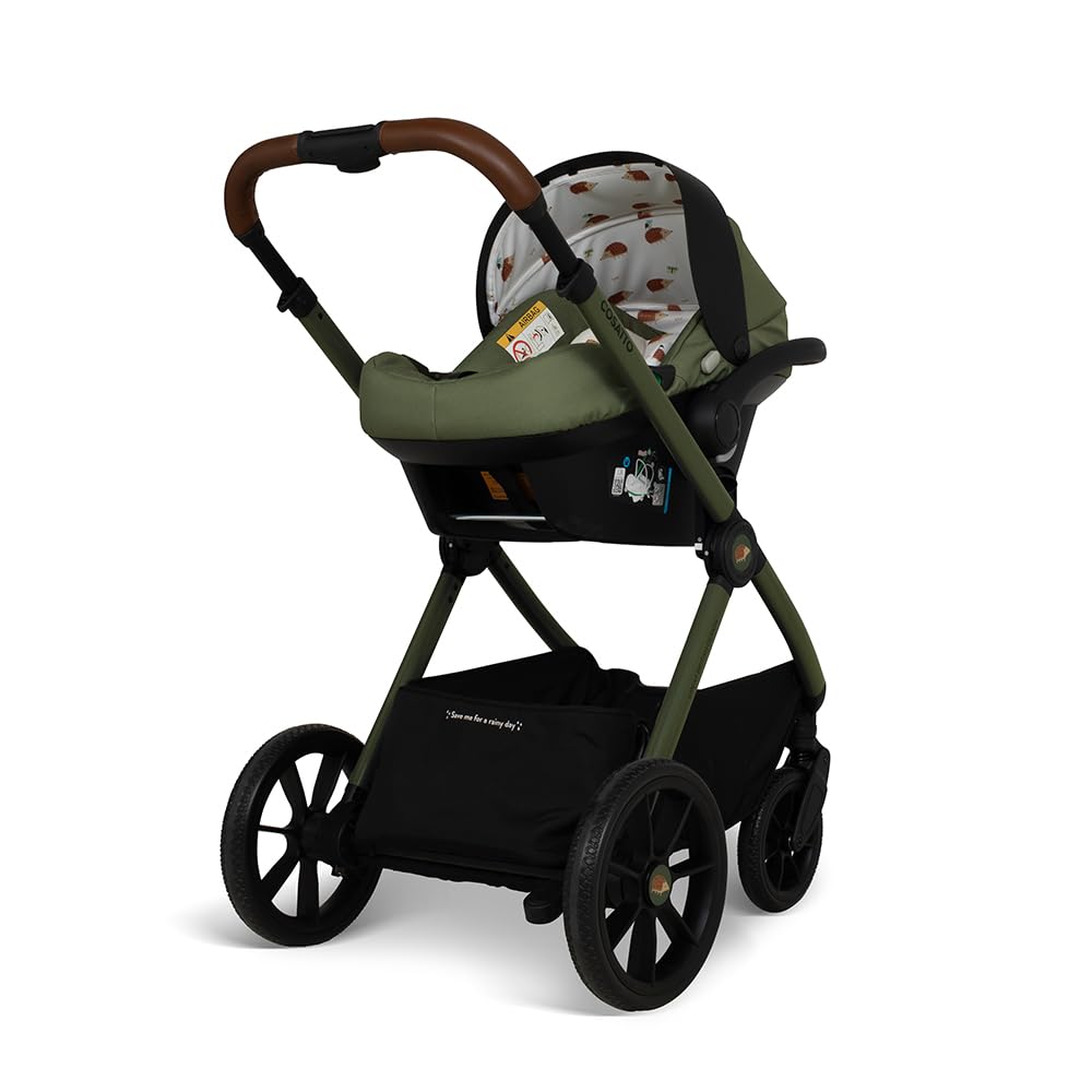 COSATTO Giggle 4 Travel System - Sistema da viaggio 3 in 1, 0-25 kg, ca. 4 anni, pieghevole, carrozzina, carrozzina, navicella, seggiolino auto, seggiolino i-Size gruppo 0+, seggiolino auto e