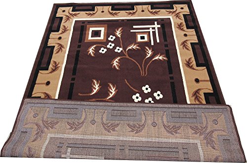 Image of Contemporary Carpet (Brown, Acrylic, 8 X 11 Feet)
