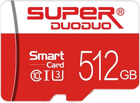 512GB Micro SD 512GB Memory SD Card Class 10 for Camera/Android Phone TF Card 512GB with Free SD Card Adapter for Computer, 512GB Micro SD Memory Card High Speed