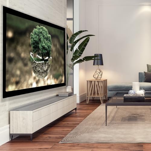 celexon Basic Rahmen-Leinwand 90 | 200x113 cm 16:9 | 4K Full HD 3D | Beamerleinwand mit Stecksystem f&uuml;r Heimkino | stramm gespanntes Tuch f&uuml;r sehr Gute Planlage | Projektionsleinwand zur Wandmontage