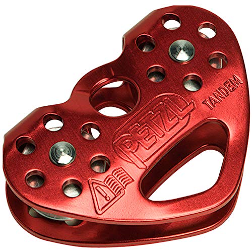 PETZL - Polea Doble TANDEM - Unisex, Rojo, Talla Única