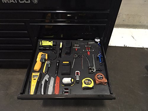 5S LEAN TOOL BOX FOAM ORGANIZERS 1/2 INCH THICK (1 PIECE) (16"x22, Blue)