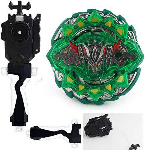 DWIN Battling Toys Burst Booster B-121 Hazard Kerbeus.7 Starter with Battling String Launcher Burst Bey Launcher LR (Left and Right Turning)+String Launcher Grip(Black)