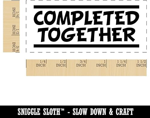 Miniatura 2 de Completed Together School Teacher - Sello de tinta de goma autoentintable para oficina de negocios 1-12 pulgadas pequeño tinta rosa