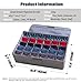 AARAINBOW 2 Packs Underwear Socks Ties Storage Organizer with Lids Foldable Closet Drawer Organizer 60 Cells, Fabric Wardrobe Divider Storage Boxes for Scarves and Lingerie (30 Cell, 2 Gray)