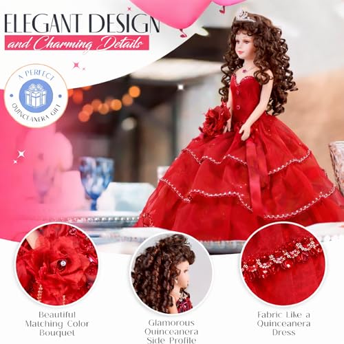 Última Muñeca Mis Quince Años Vestido Sombrilla 18" miniatura 4