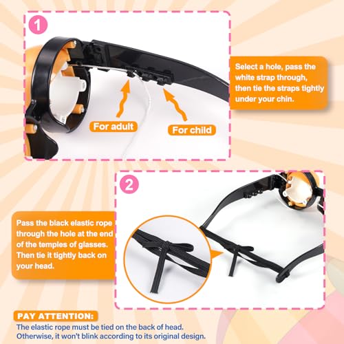 2PCS Funny Glasses for Adults Crazy Eye Glass Googly Eye Glasses Adult Size Silly Sunglass With Blinking Eyeball On Them Novelty Eyeglasses for Kids Hilarious Gag Gifts Prank Stuff Goofy Glasses Joke