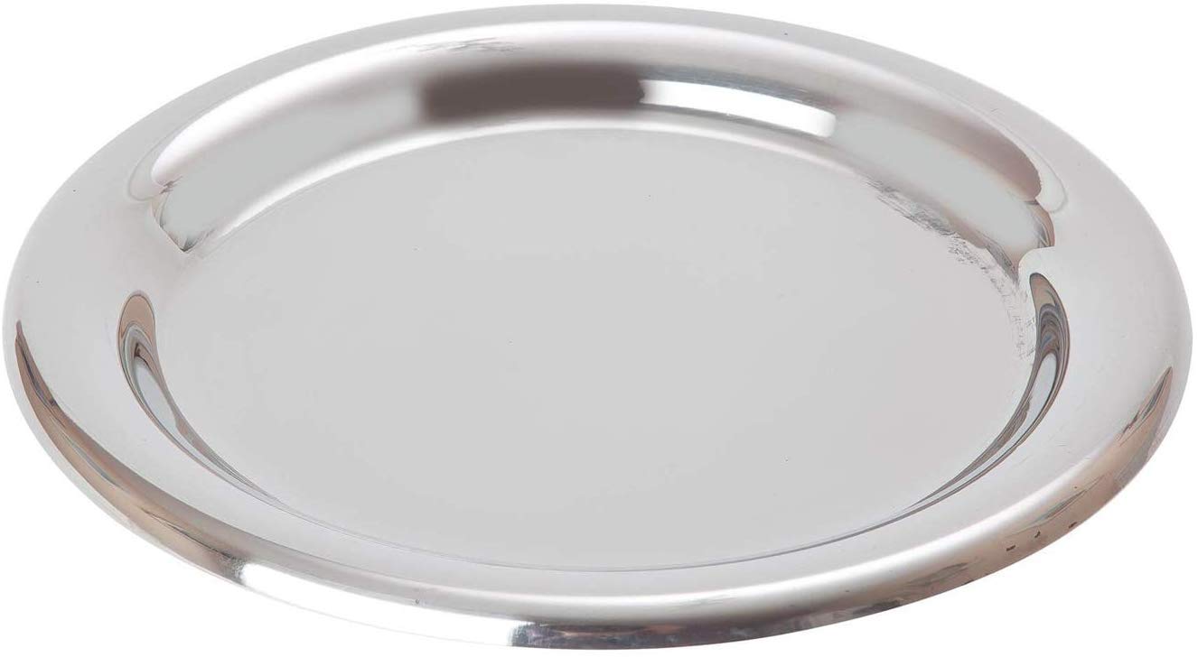 We Can Source It Ltd - Round Stainless Steel Tip Trays 11cm – Durable Bill Presenter with Polished Finish – Ideal for Bars, Restaurants, Hotels – Easy to Clean Serving Tray - Pack of 12