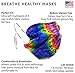 Breathe Healthy Tie Dye Face Mask, Reusable Mask for Men and Women, Adjustable, Breathable & Washable, Made in the USA