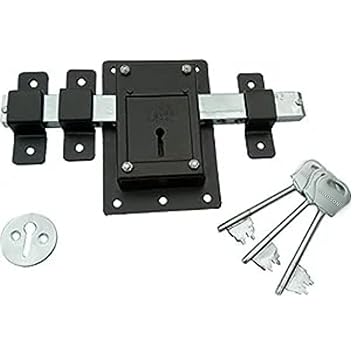 HINDSON 10 Chal with 3 Key, 8 Lever, Operated Both Side Lock for Main irone Gate Lock