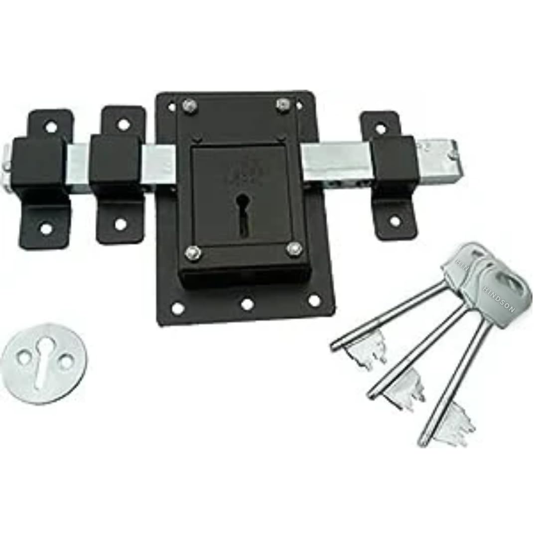 HINDSON 10 Chal with 3 Key, 8 Lever, Operated Door Lock for Main Irone Gate Lock,Black (B0CGDVZ1ZD) Amazon Price History, Amazon Price Tracker