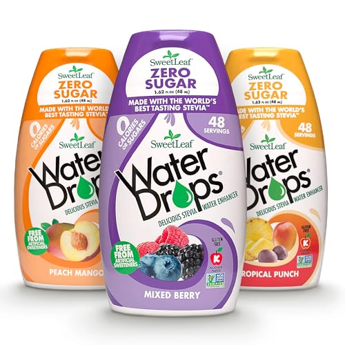 Image of SweetLeaf Water Flavoring Drops - Stevia Water Enhancer, Sugar Free, Zero Calorie Water Additive for Flavor, Contains Monk Fruit Extract, Gluten Free, Keto Friendly - 1.62 Fl Oz (Variety Pack of 3)