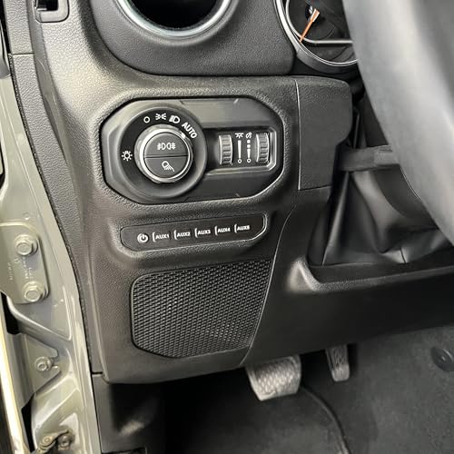 Voswitch JL500 Switch Panel Power Distribution System for Jeep Wrangler JL (2018+) & Gladiator JT (2020+) Factory Look & Clean Design Plug & Play Installation Waterproof Power Module